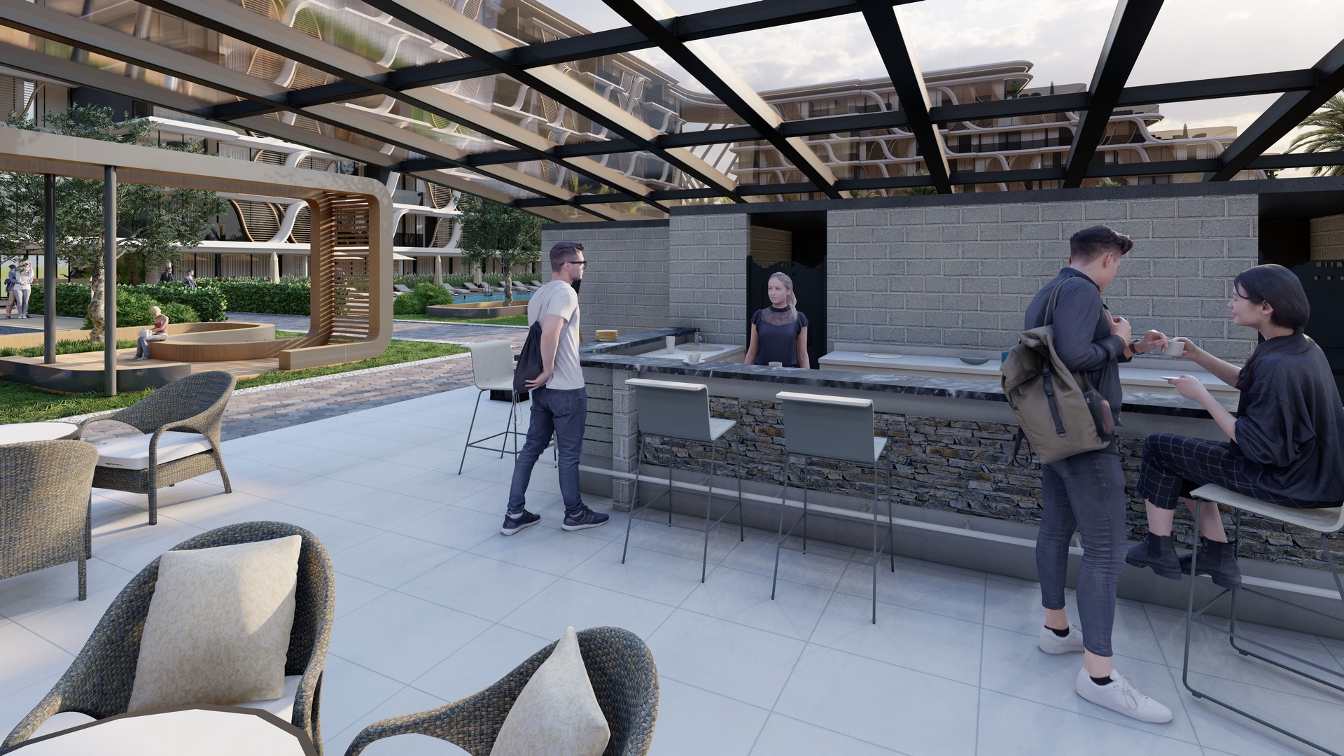 Image of Stylish elite apartments for sale in Altintas district for residence permit and citizenship